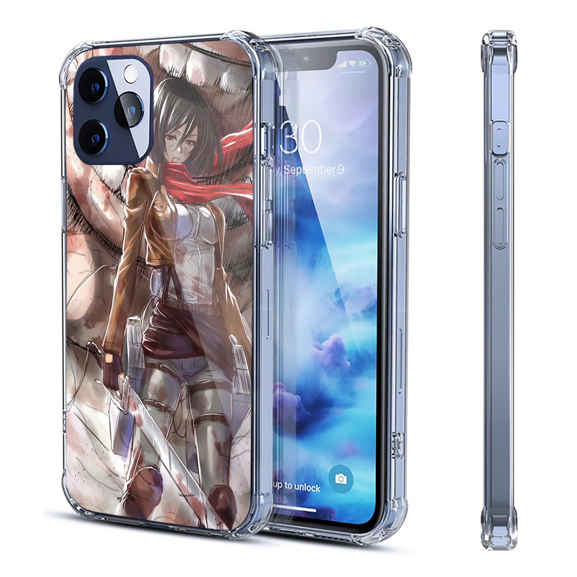（画像用） 進撃の巨人 Attack on Titan 【iPhone 12シリーズ対応】透明スマホケース（クリアソフトケース）